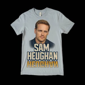 Sam Heughan Custom Fan T-Shirt (White)