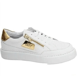 White "SH" Accent Sneakers