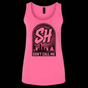 SH – Don’t Call Me" Cityscape Tank – Neon Pink
