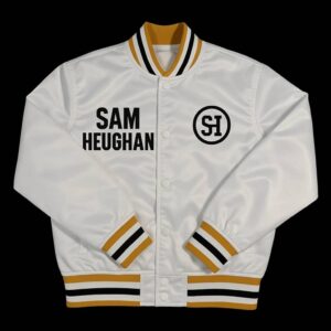 Sam Heughan Varsity Jacket (White/Gold)