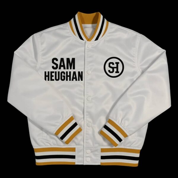 Sam Heughan Varsity Jacket (White/Gold)