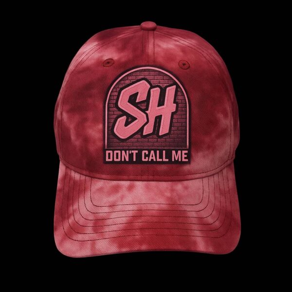 Don’t Call Me" Tie-Dye Dad Hat – Crimson